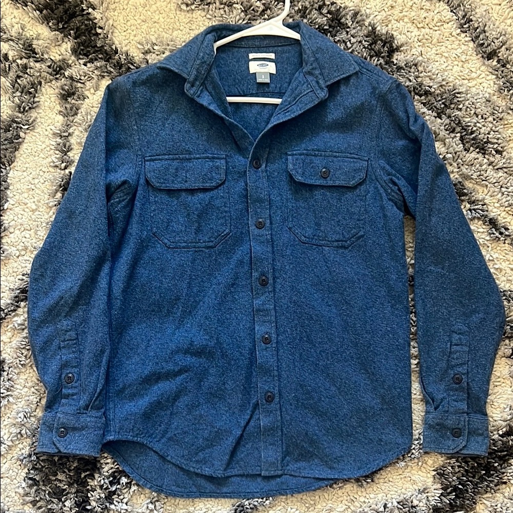 Men's Blue Button-Up Shirt